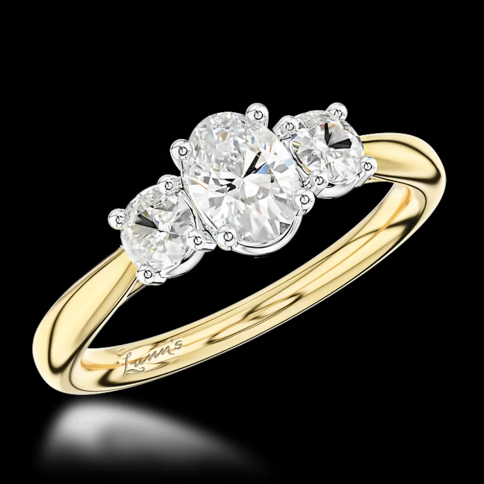 Three Stone 0.31ct G VVS1 Diamond Yellow Gold/Platinum Ring