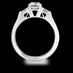 Three Stone 0.50ct H SI2 Diamond Platinum Ring