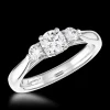 Tulip Three Stone 0.40ct G VS2 Diamond Platinum Ring